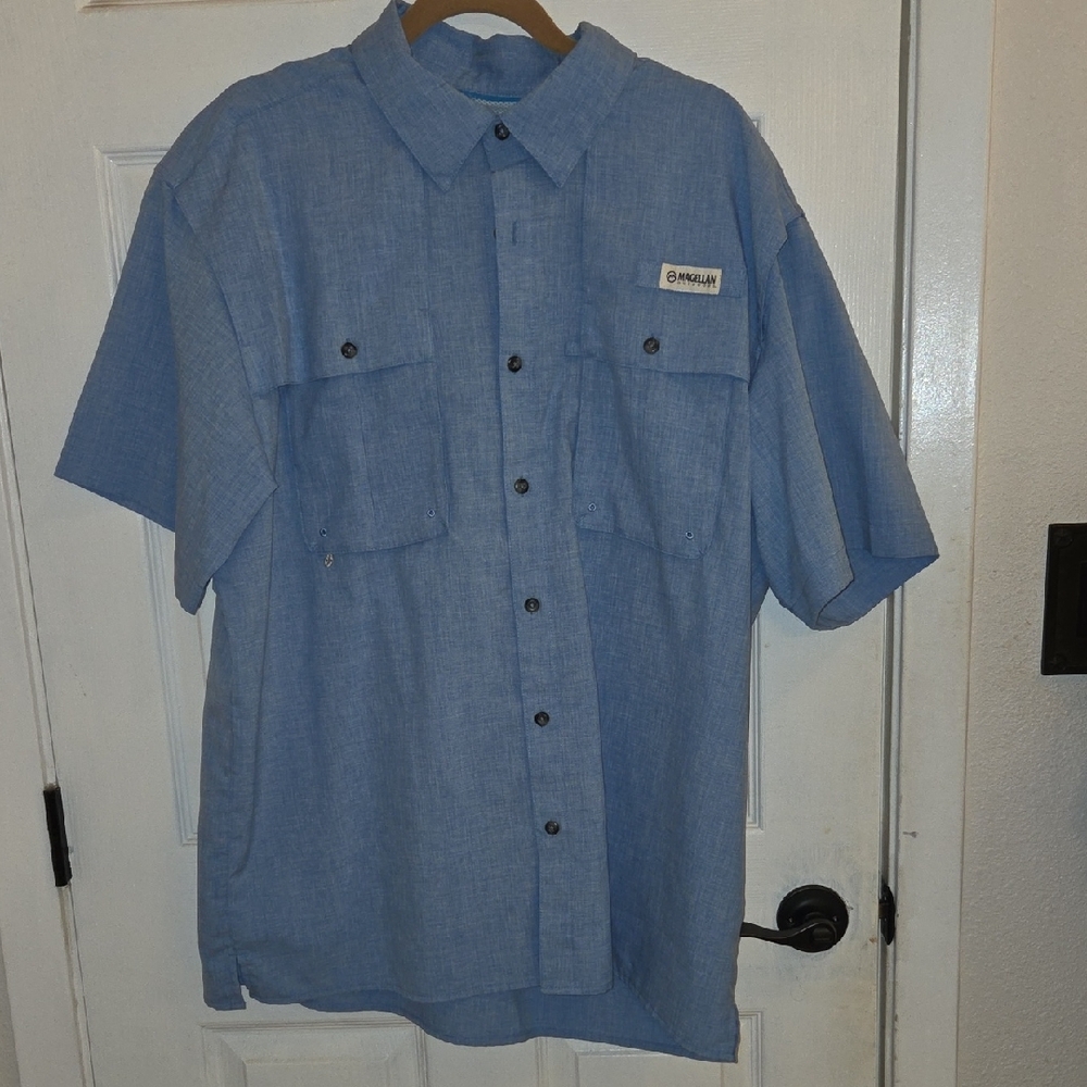 Magellan Outdoors Sky Blue Button Down Shirt